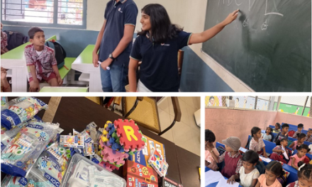 Manthan Students Conduct Classes for Government School Children and Donate Books to Help Set-up a Library