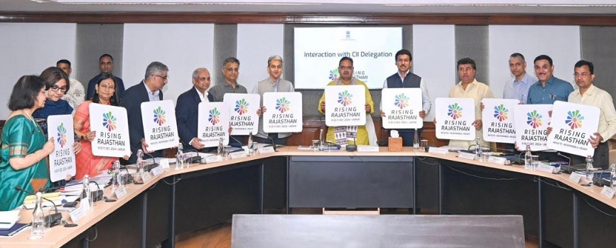 Hon’ble Chief Minister Shri Bhajanlal Sharma announces ‘Rising Rajasthan’ Investment Summit 2024, unveils its logo