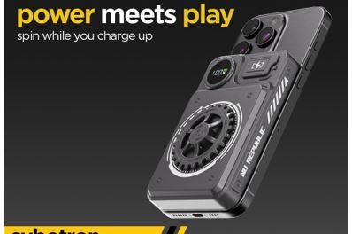 Nu Republic Drops the Cybotron Spin 10000 mAh Powerbank –  India’s First Wireless Power bank Designed as a Fidget Spinner