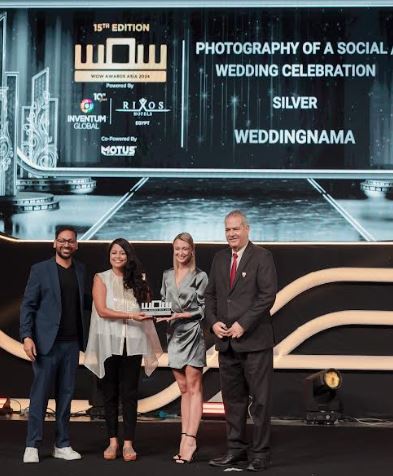 Luxury Wedding Photography Brand WeddingNama Bags Gold and Silver Trophy at WOW Awards 2024