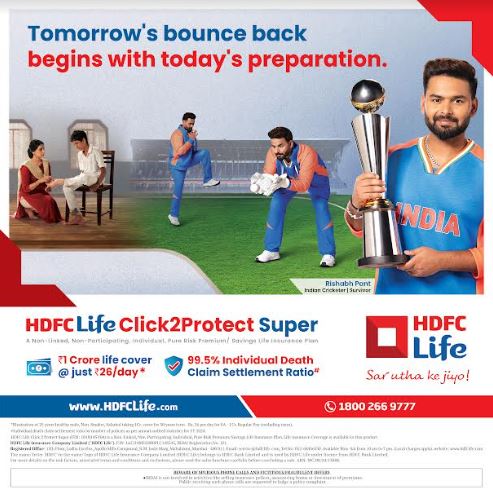 Rishabh Pant’s Story Powers HDFC Life’s Latest Protection Campaign on Preparing Today for a Secure Tomorrow