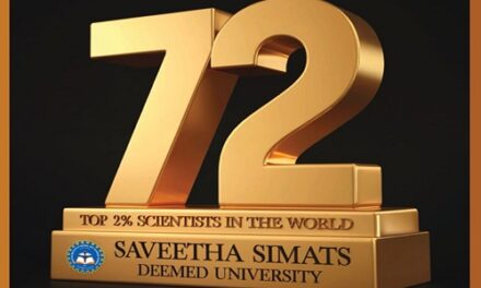 SIMATS 72 Scientists Ranked Among the Top 2% Globally by Stanford University