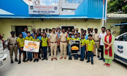 Manthan School Students Honor Police Officers with Handmade Cards on Police Commemoration Day