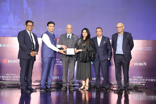 Wagh Bakri Tea Group Honoured with “Generational Legacy Award” by Hurun, India