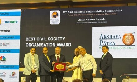 The Akshaya Patra Foundation Honored with Prestigious Best Civil Society Award by Asian Centre for Corporate Governance and Sustainability