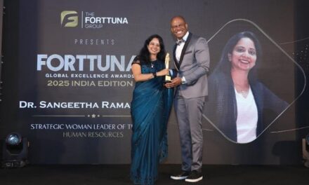 Dr. R. Sangeetha Honored as Strategic Woman Leader of the Year at Forttuna Global Excellence Awards 2025