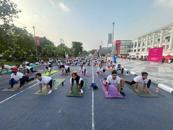 Group 108 Organizes – International Yoga Day Glows at Walkway 108