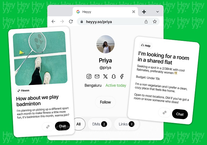 Aisle Founder Launches Heyyy – A Link-in-Bio Social Network