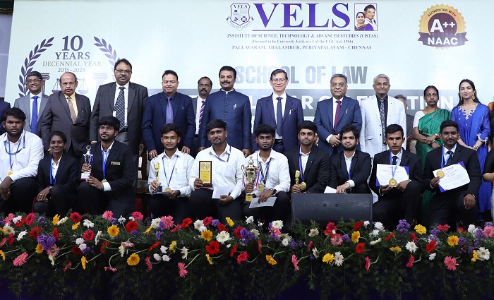 VELS University School of Law Marks its Decennial Year with Supreme Court and Madras High Court Dignitaries