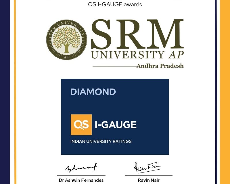 SRM University-AP Recognised with QS-I GAUGE Diamond Rating for Institutional Excellence