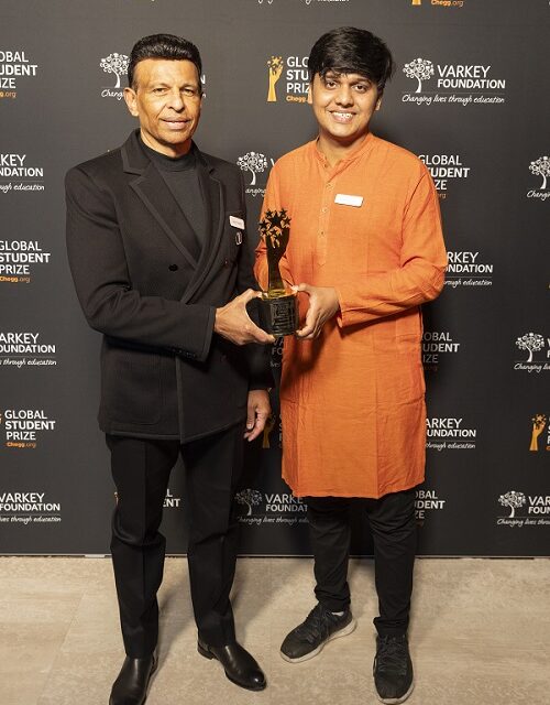 Bihari Winner of USD 100,000 Global Student Prize Returns Home, Calls for an "Entrepreneurship Revolution" to Empower India&apos;s Underserved Youth