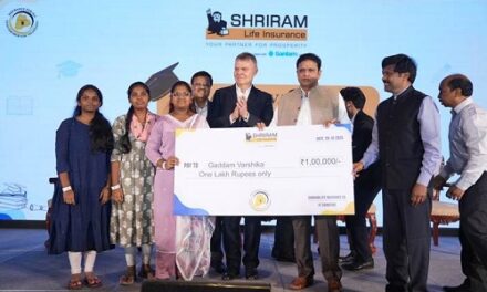 Shriram Life Awards Scholarships to Govt School toppers from All Constituencies of Telangana