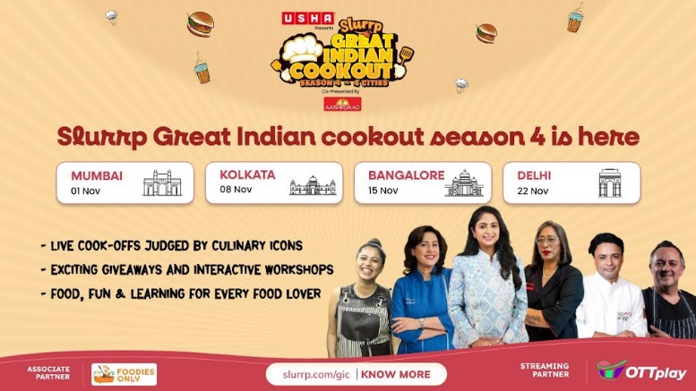 Slurrp&apos;s Great Indian Cookout Returns For Season 4 Across Four Indian Cities