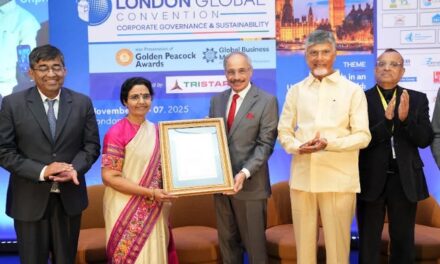 Heritage Foods Wins Golden Peacock Award; Vice Chairperson N. Bhuvaneswari Honoured as Distinguished Fellow
