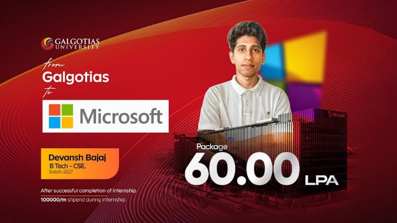 Galgotias University Student Secures 60 LPA at Microsoft
