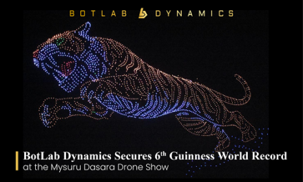 IIT Startup BotLab Dynamics makes Another Guinness World Record During Mysuru Dasara Drone Show
