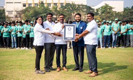 Chennai Institute of Technology and Bisleri International Creates Guinness World Record for the Largest Human Recycling Logo