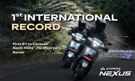 Ampere Becomes India's First E2W Brand to Enter Asia Book of Records by Navigating the 70-hairpin Bends of Kolli Hills, TN
