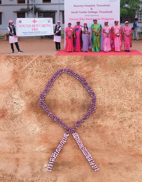 Kauvery Hospital Tirunelveli and Sarah Tucker College Youth Red Cross Students Joined Forces to Organize a World Cancer Day Awareness Programme