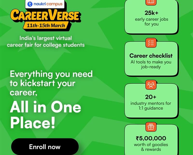 Naukri Campus Launches CareerVerse, India's Largest Virtual Career Fair for College Students