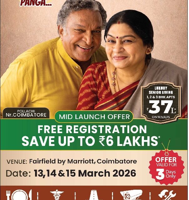 Srinivasa Palms' Redefines Retirement Living with India's First 3-in-1 Luxury Senior Living Concept