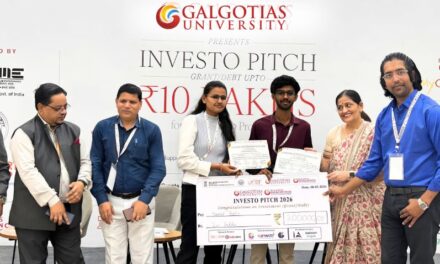 Galgotias University Hosts 'Galgotias Investo Pitch 2026', Awards Grants to 12 Promising Startups