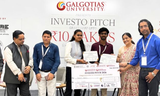 Galgotias University Hosts 'Galgotias Investo Pitch 2026', Awards Grants to 12 Promising Startups