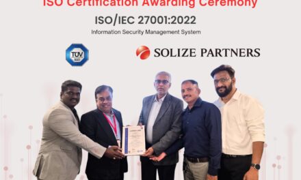 SOLIZE PARTNERS India Achieves ISO/IEC 27001:2022 Certification to Protect Engineering Data and Intellectual Property