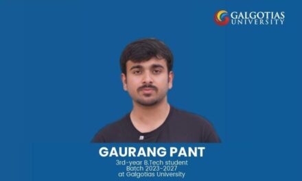 Galgotias University IEEE Chapter Wins National Recognition; Gaurang Pant Receives Richard E. Merwin Student Scholarship