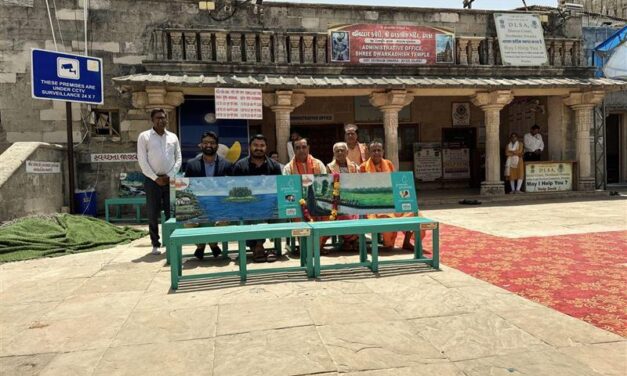 Bisleri International Installs Recycled Plastic Benches at Dwarkadhish Temple in Gujarat