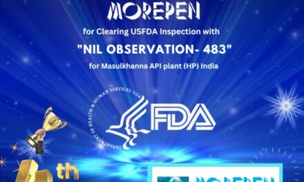 Morepen Labs' Facility Clears USFDA Inspection with NIL Adverse Observation for the Record Fourth Consecutive Time