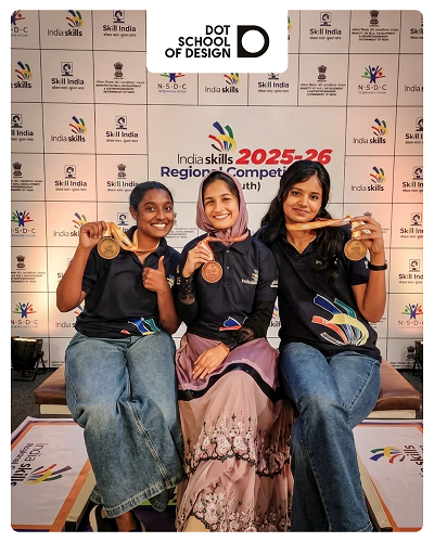 Students of DOT School of Design Secure Gold at IndiaSkills – Nationals
