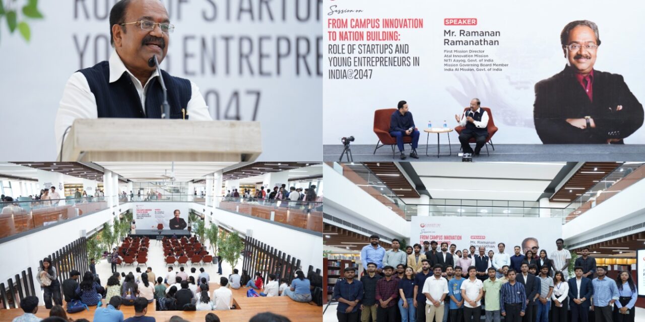 Ramanan Ramanathan, First Mission Director, Atal Innovation Mission, Applauds Entrepreneurial and Innovation Culture at Galgotias University