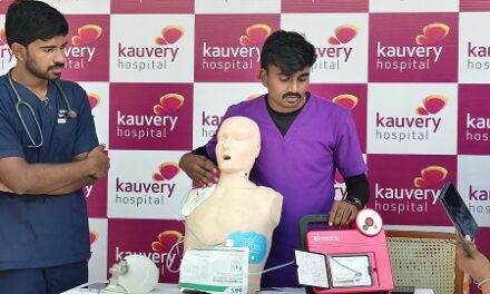 Kauvery Hospital Conducts Basic Life Support and Defibrillator Training Program for Southern Railway Staff at Tirunelveli Railway Station