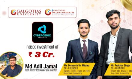 INR 3 Crore Funding Grabbed by Galgotias University Student-Led Startup Cybergenix Security Pvt Ltd