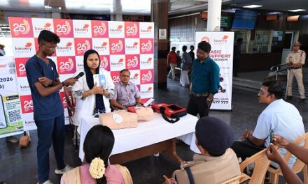 Kauvery Hospital Conducts Basic Life Support and Defibrillator Training Program for Railway Staff