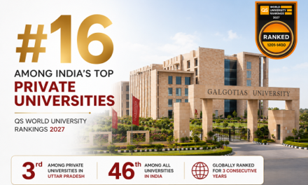 QS 2027 Places Galgotias University Among India's Top Private Universities for the Third Consecutive Year, Top 16 Nationally and Top 3 in UP