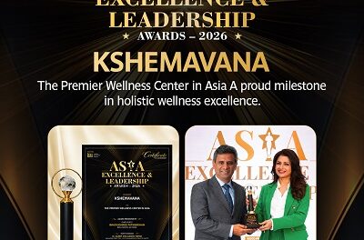 Kshemavana Naturopathy and Yoga Center Honoured with Asia Excellence & Leadership Award 2026 as "The Premier Wellness Center in Asia"