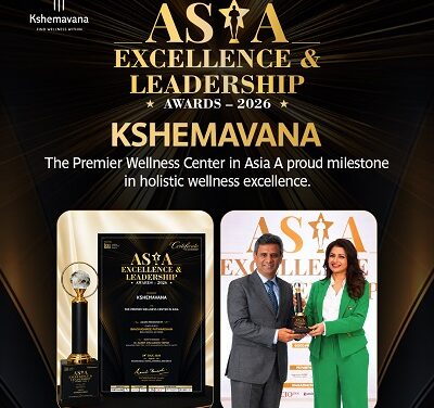 Kshemavana Naturopathy and Yoga Center Honoured with Asia Excellence & Leadership Award 2026 as "The Premier Wellness Center in Asia"